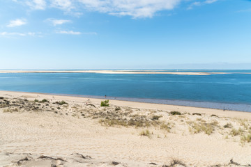 Le banc d'Arguin (Bassin d'Arcachon, France) vu de la dune du Pyla