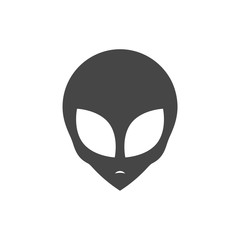 Alien head icon, Extraterrestrial alien face