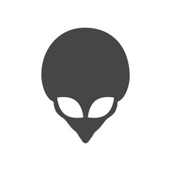 Alien head icon, Extraterrestrial alien face