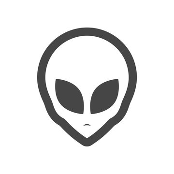 Alien head icon, Extraterrestrial alien face