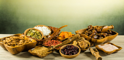 Mix of dried fruits and nuts
