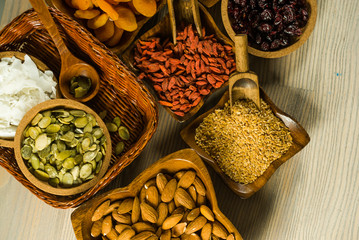 Mix of dried fruits and nuts