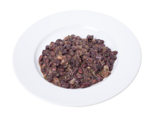Roasted beans with sauce.