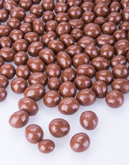 chocolate balls. chocolate balls on a background