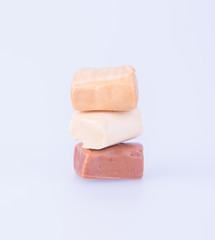 candies. caramel candies. caramel candies on a background. caramel candies on a background