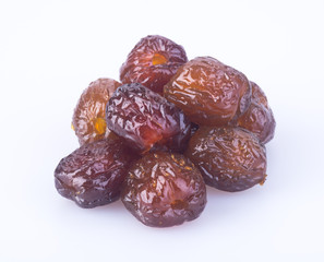 preserved fruits. chinese sugar date preserved fruits on the background