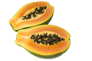 sliced papaya - an exotic tropical fruit