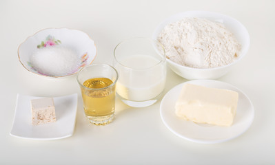 Ingredients for dough.