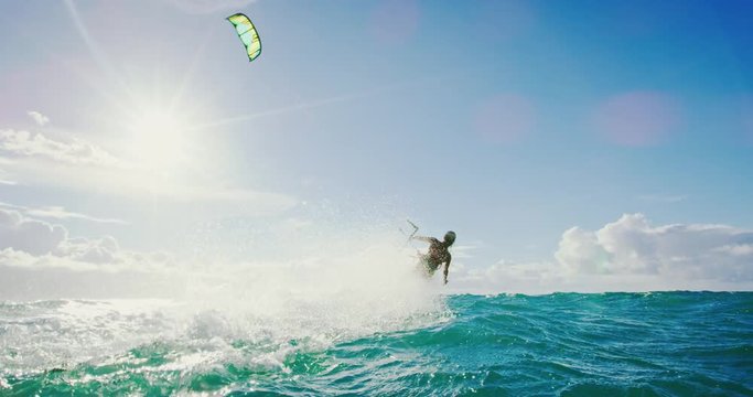 Kiteboarding at Sunset Extreme Sport