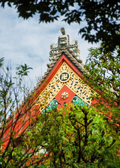 Fototapeta premium Japanese Buddhist Temple roof detail