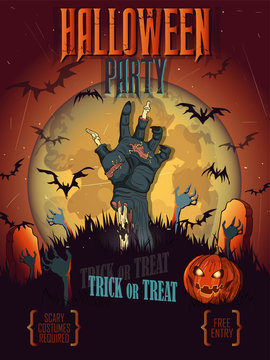 Halloween poster, card, background.
