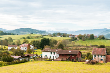 beautiful rural village of basque country, Spain