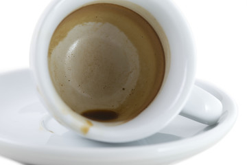 Empty espresso cup.