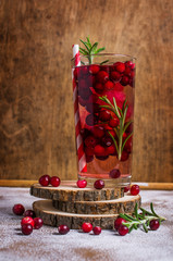 Cold drink with berries