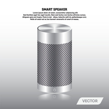 Smart speaker and multifunctional modern trend, Vector, Illustration
