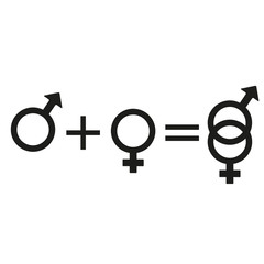 Male and female symbol set. Vector illustration