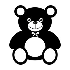 black bear cub on white background