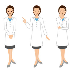 白衣の女性のいら