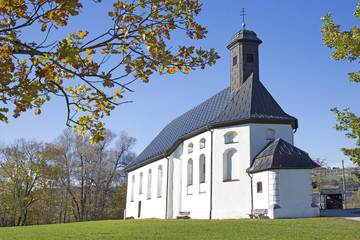 Naklejka premium St. Sebastianskapelle - Kleine Wies - Wertach - Allgäu - Nesselwang 