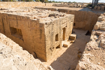 Old Greek ruins in Pahos Cyprus