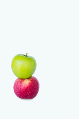 red apple fruit on white background