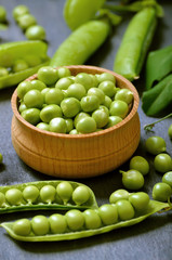Fresh green peas