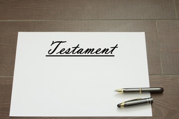 Testament, Letzter Wille, Blatt, Stift