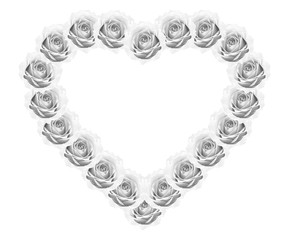 Obraz premium Rose heart isolated on white background.