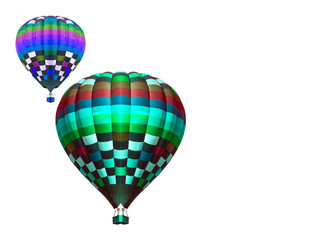 Obraz premium colorful hot air balloons isolated on white background