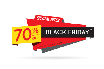 Black Friday Sale Sign Banner Poster ready for Web and Print. Vector. Super, Mega, Huge Sale with Special Offer