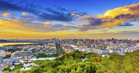 Urban architectural landscape and skyline