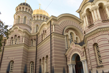 Fototapeta na wymiar Kirche der Altstadt in Riga, Lettland