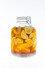 Clementinen Schnaps Glas Anghesetzter