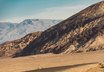 The spectacular Artist's Drive in Death Valley National Park, California, early morning