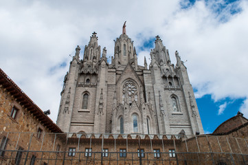 Temple of the Sacred Heart of Jesus in Barcelona Spain