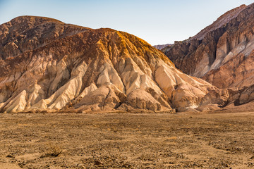 The spectacular Artist's Drive in Death Valley National Park, California, early morning