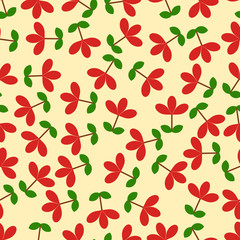 Cute retro colorful flower seamless vector pattern