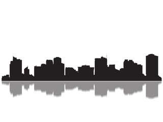 Naklejka premium Detailed Manila Monuments Skyline Silhouette