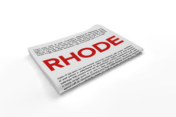Rhode on Newspaper background