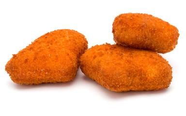 Crispy Chicken nuggets isolated on white background