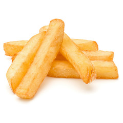 French Fried Potatoes isolated on white background