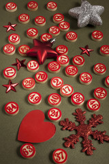 christmas bingo numbers - vignette effect