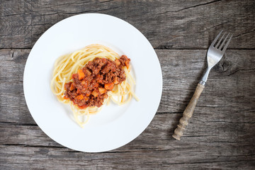 Spaghetthi mit Sauce Bolognese