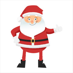 Funny Santa Claus with thumbs up