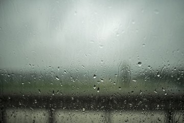 Obraz premium Dark and Rainy Day Outside