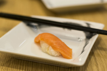 Japanese sushi on plate