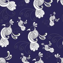 Seamless pattern with birds