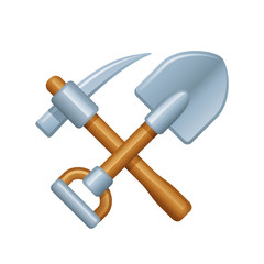 Pick Axe & Shovel - Novo Icons. A professional, pixel-aligned icon designed on a 64 x 64 pixel.  