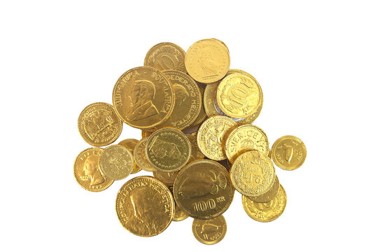A wealth of gold...chocolate coins.