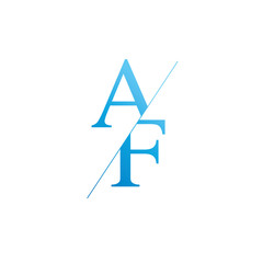 Monogram letters A, F logo. Design template elements.